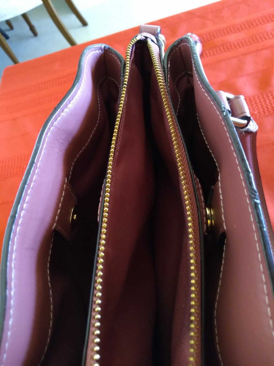 COACH　バック NWT Coach Leather Zip Top Shoulder Bag | eBay