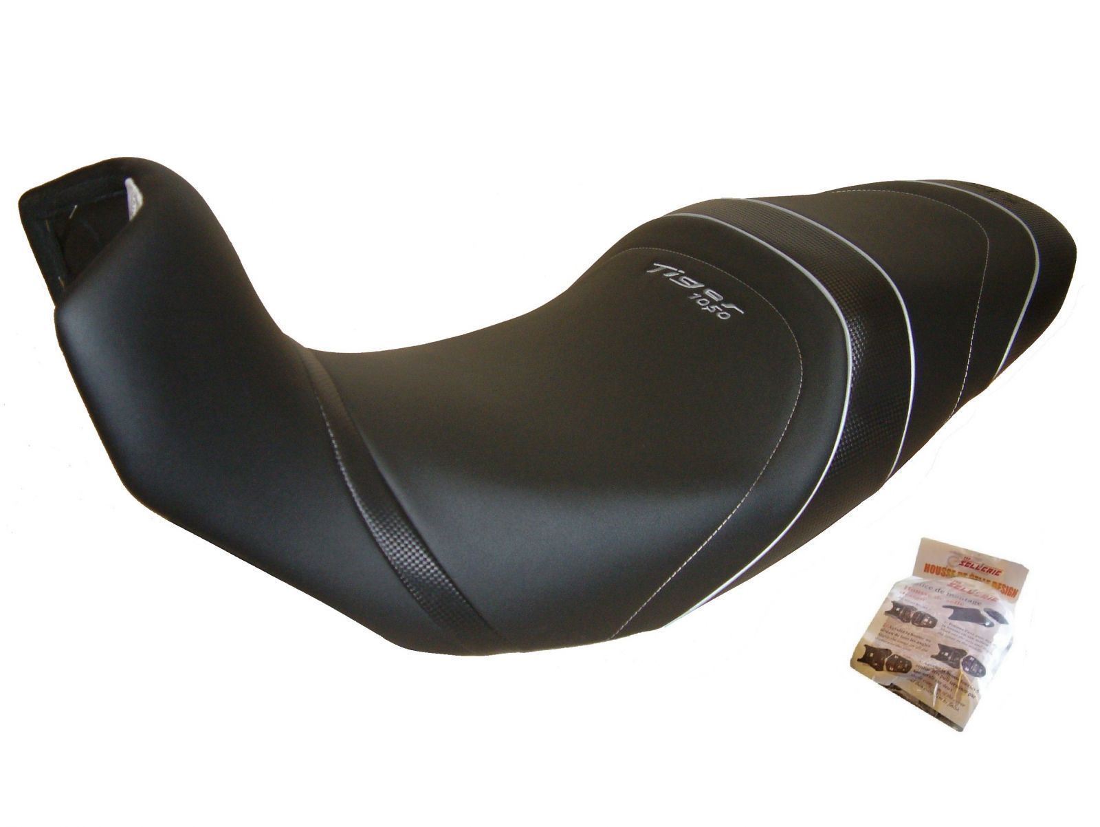 Housse de selle antidérapante Triumph Tiger 1050 noire contre l'usure Top Sellerie