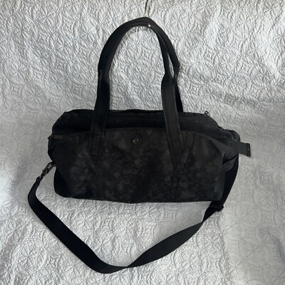 Lululemon Black Duffel Gym Bag Color Black