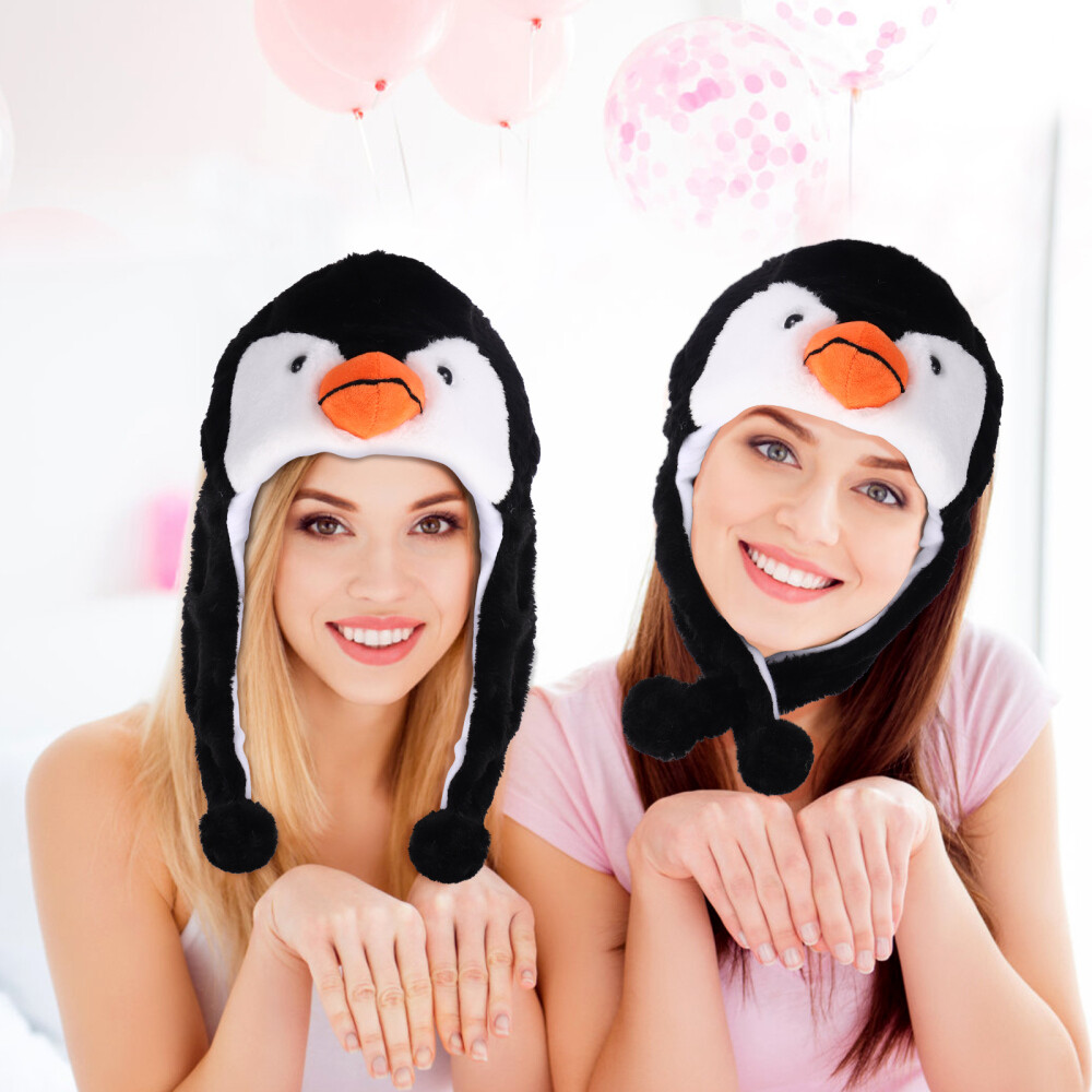  Adults Kids Hat Penguin Performance Animal Cartoon Headwear Parent-child Aldult