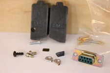  ITT DEMA-9S D Sub Connector with Pins and AMP 206478-1 Backshell Kit, 9 Pos.