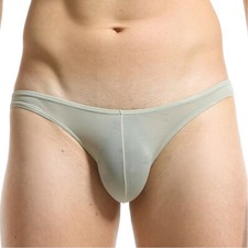 Fashion Men Ice-silk Booty Briefs Underwear Classics Pouch Briefs Bottom Pant ∂