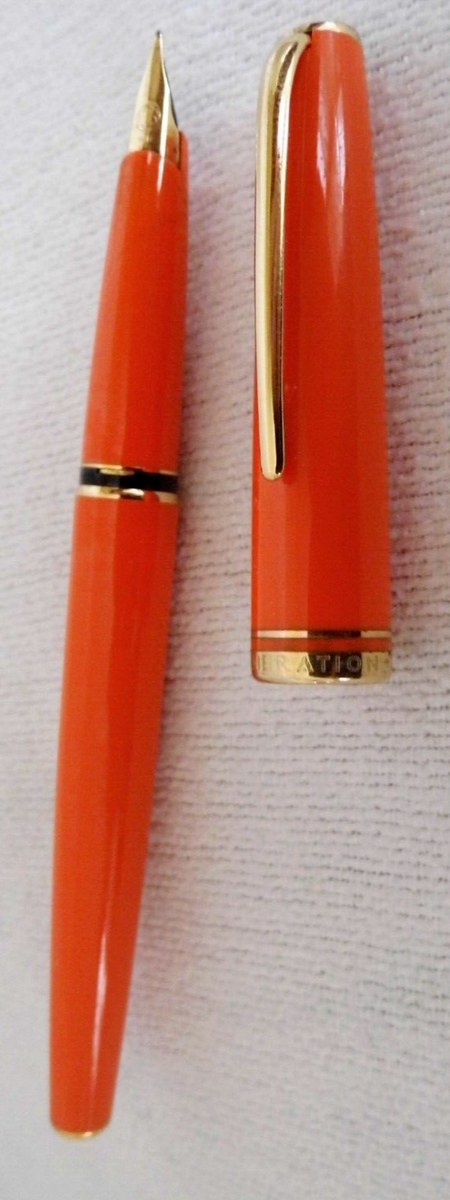 Montblanc Generations Fountain Pen Orange & Gold In Box X F Pt W