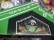 BS6 Vintage unused in box Spalding Table tennis set oak laminated handles!