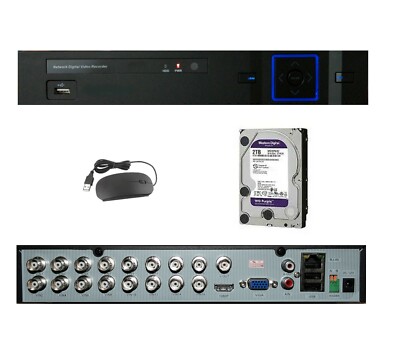 DVR 16 Kanäle AHD HD Hybrid IP Mode Hard Disk 2 Tera Inbegriffen P2P Cloud