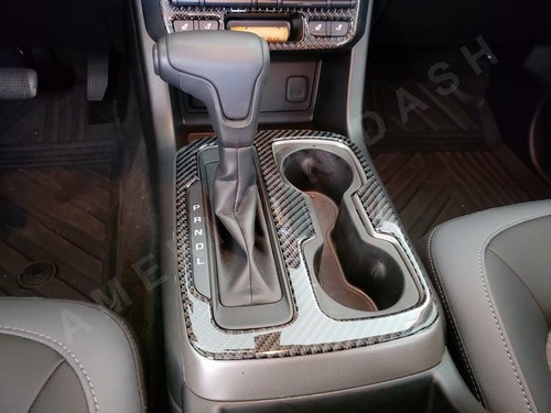 Chevrolet Colorado LT Z71 ZR2 2021 2022 interior fibra de carbono real kit de molduras de tablero - Imagen 5 de 12