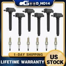 6/Set Ignition Coil UF648 + Iridium Spark Plug for Dodge Chrysler Ram Jeep 3.6L