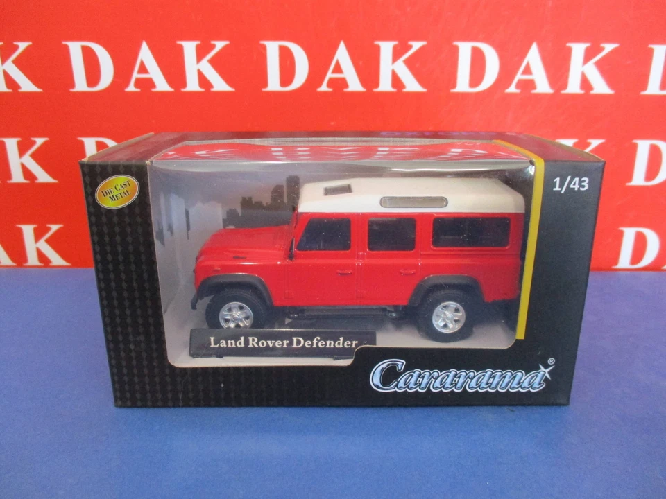 Die cast 1/43 Modellino Auto Land Rover Defender 110 Rosso by Cararama - Immagine 4 di 4