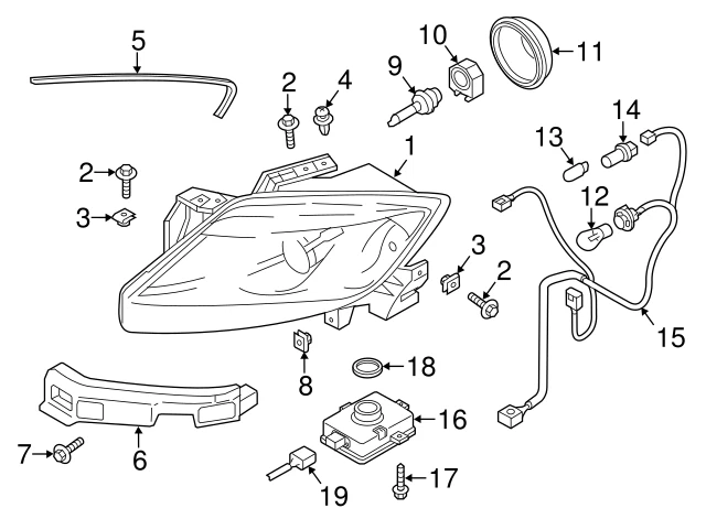 Scheinwerfer links für Mazda CX-9 2013-2015 Xenon LED - Bild 4 von 4
