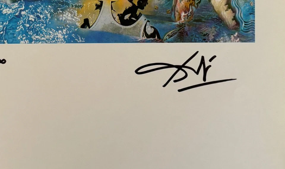 LITOGRAFÍA ORIGINAL FIRMADA POR SALVADOR DALÍ, CERTIFICADO DE AUTENTICIDAD Y TASACIÓN POR $3,500 USD. Foto 4 de 4