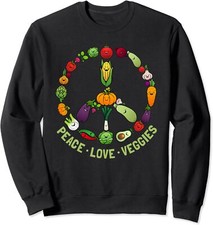 Funny Vegetarian Gift Cool Vegan Veggie Veganism Unisex Crewneck Sweatshirt