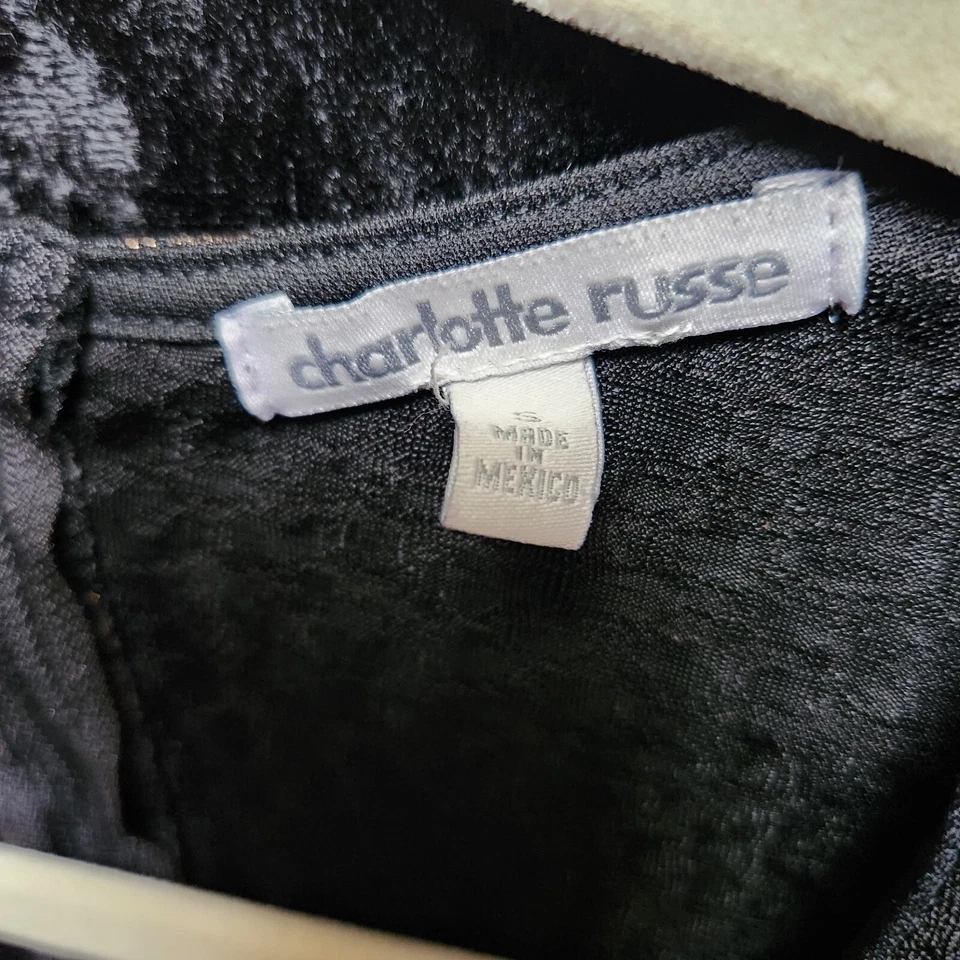 Mameluco Charlotte Russe Negro Dorado Metálico Estampado Leopardo Manga Larga Talla Pequeña Foto 4 de 4