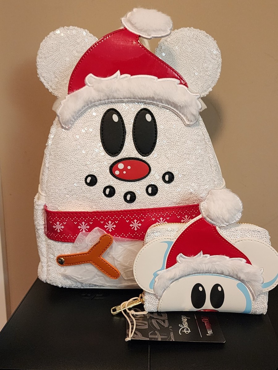Disney Mickey Mouse Sequin Snowman Mini Backpack & Wallet NWT! Disney Mickey Mouse Sequin Snowman Mini Backpack & Wallet  main image 3