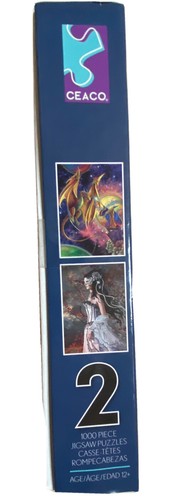 2 Ceaco 1000 Pc Puzzles "Magic" "Aveliad Autumn" Dragon Wizard Fantasy NEW - 第 7/17 張圖片