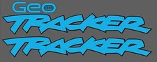 GEO + TRACKER Decals vinyl printed Graphic custom color design size free ship