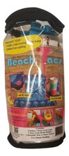 Summer Blue 'Beach Tacs' Towel Spikes w/ Cupholder 8pc 