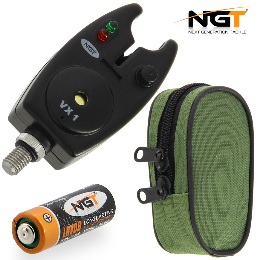 Ngt Vx1 Black Bite Alarm In Carry Case Volume Control With Battery Carp - Foto 10