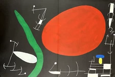 Joan Miro Original Lithograph L'oiseau Solaire, L'oiseau Lunaire, Etincelles I