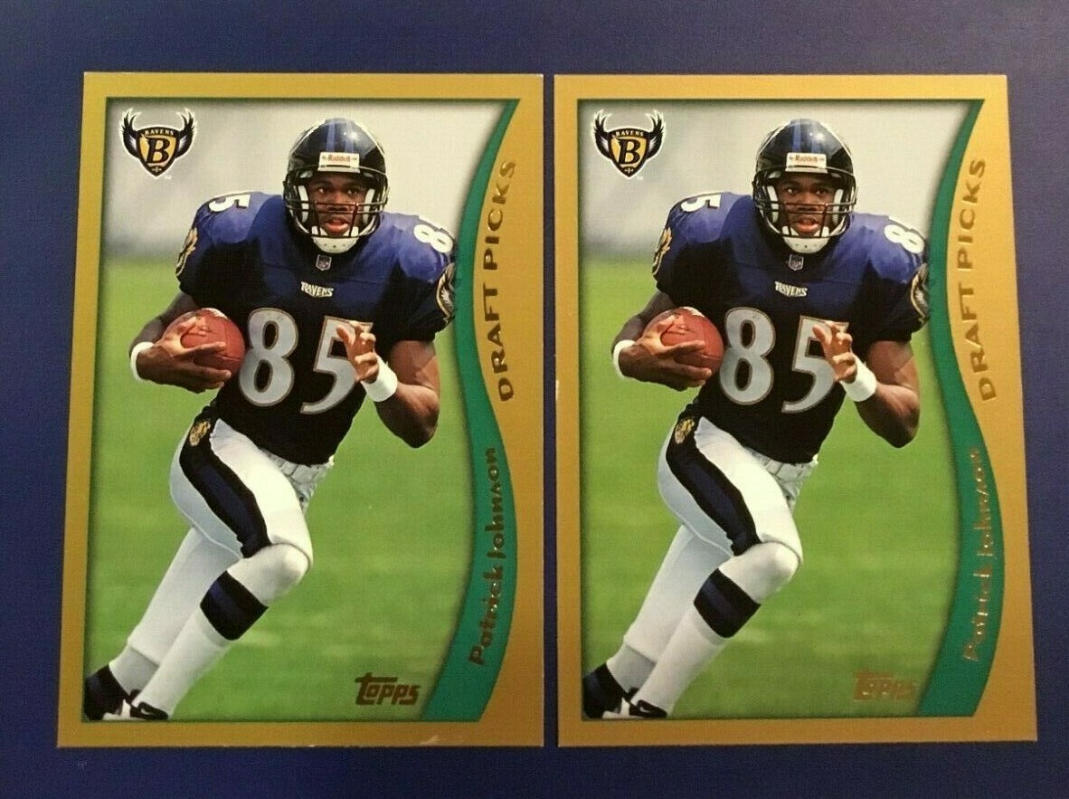 1998 Topps # 358 PATRICK JOHNSON RC Rookie Lot 2 Baltimore Ravens Oregon Look ! 