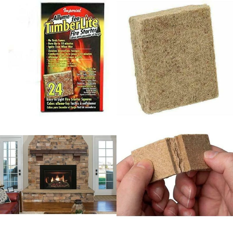 TOP Firestarter Fireplace Firelighter Fire Starter Logs Wood Stove Campfire  24PC | eBay