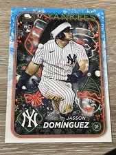 Jasson Dominguez RC 2024 Topps Holiday - Hat Image Variation SP #H75 Yankees