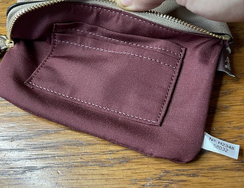 NWT COACH CORNER ZIP WRISTLET IN CROSSGRAIN LEATHER 58032 WALLET BAG PURSE BAG - Picture 9 of 14