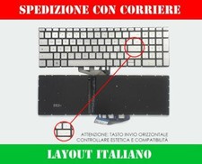 TASTIERA PER HP15-cs3037nl 15-cs3038nl 15-cs3039nl SILVER RETROILLUMINATA