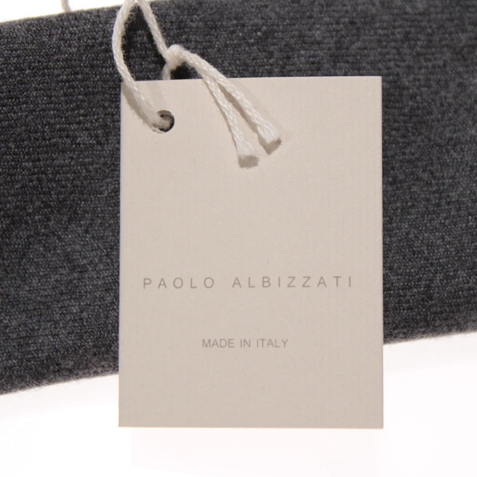 Paolo Albizzati NWT Neck Tie in Gray with Embellishment 100% Wool Made in Italy - Image 3 of 4