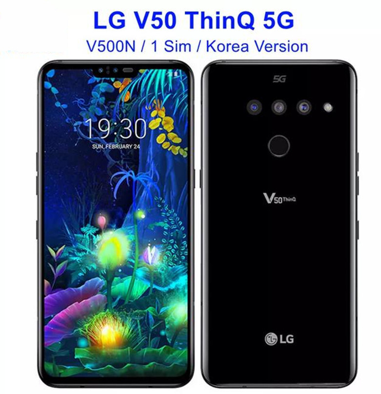 LG V50 ThinQ - 128 GB - Aurora Black (Unlocked) for sale