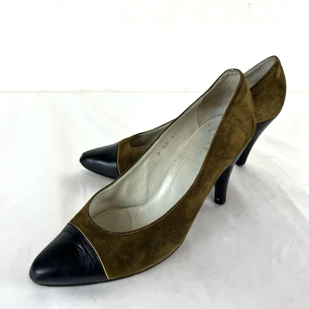 Escarpins Christian Dior talon daim/cuir multicolore EU35.5/US5.5 37986c