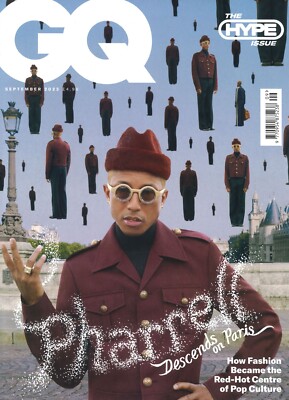 GQ Hype Magazine, Pharrell Williams, Harris Dickinson, Salmon Dials, Sept 2023