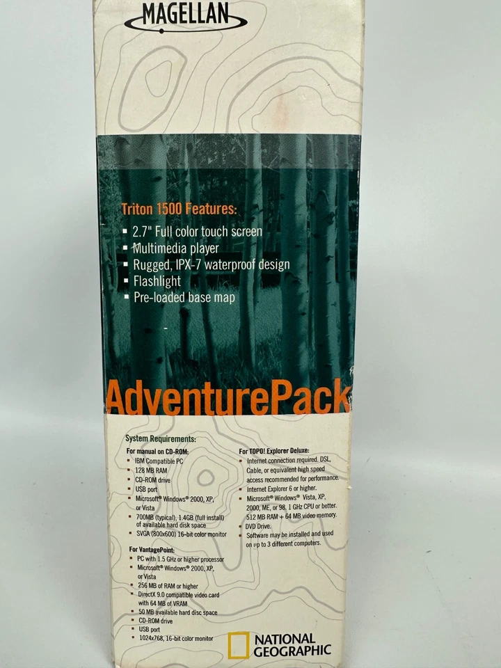 Magellan Triton 1500 National Geographic AdventurePack Hiking GPS 3D TOPO Map - Image 3 of 4