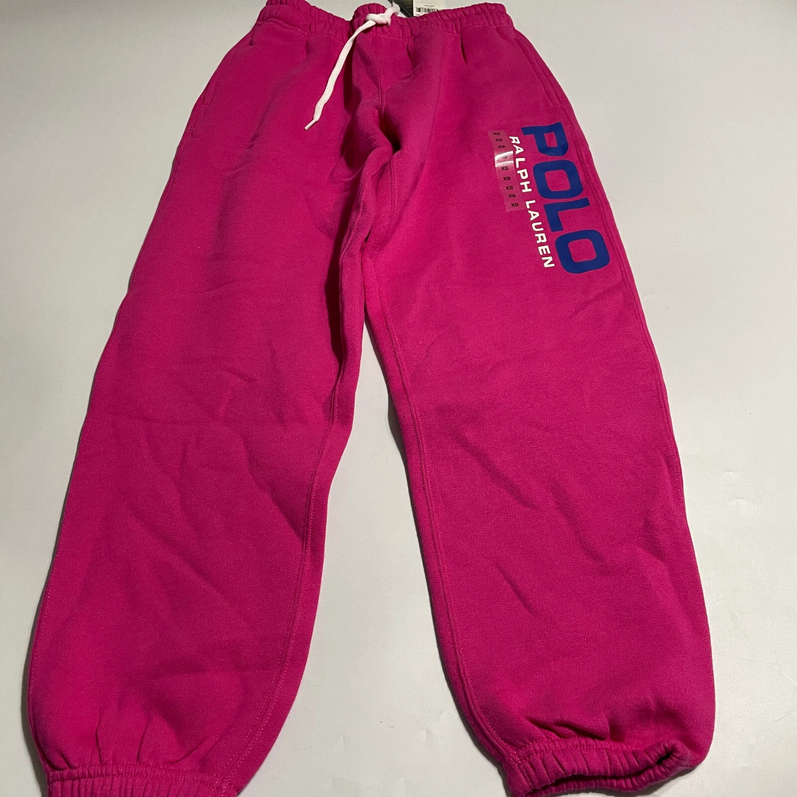 Polo Ralph Lauren Women's Joggers pants Spell Out Bright Pink Sz XS NWT $148
