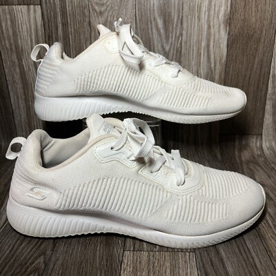 BOBS SKECHERS  Bobs Squad Tough Talk Walking Sneakers Women's sz 9 White
