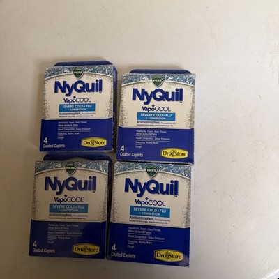 NyQuil Severe with Vicks Vapocool Cold Flu Congestion 16 Ct Exp 11/27 Travel Pk