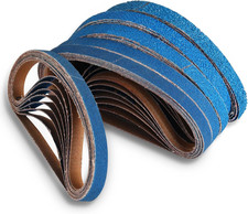 3/8 X 13 Inch Zirconia Sanding Belts, 42 Pcs 7 Each of 40/60/80/120/180/240