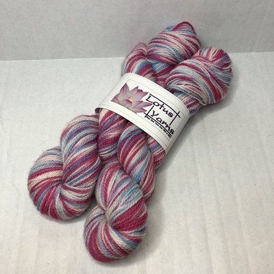 Lotus Yarns Superwash Merino 430 Yds Total Snow Cherries