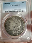 1893-O $1 MORGAN SILVER DOLLAR - PCGS VG-10