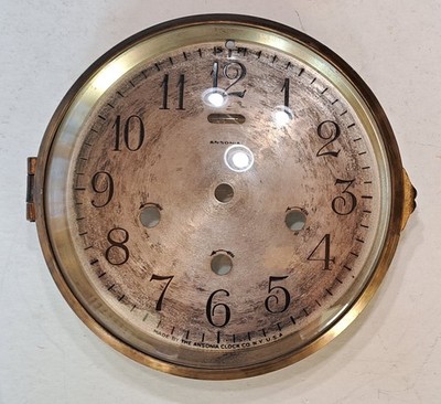 Antique Ansonia Dial Assembly Face Bezel & Glass Tambour Mantel Clock Parts