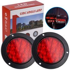 Ligbt 4 Inch Red Led Round Trailer Tail Lights 4 Led Stop 2pcs