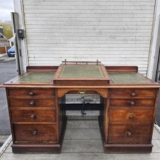 Antique Victorian Leather Top Executive  Writing Dickens Desk - FREE UK P&P 🚛 