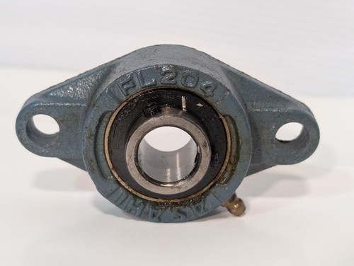 Asahi UC 204 Pillow Block Bearing (FL204 Housing), 20mm Shaft Dia., Grease Port