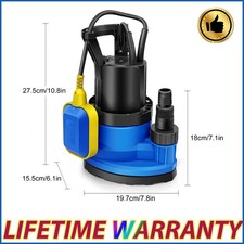 1000W Submersible Water Pump Electric for Clean or Dirty Water with Float Switch