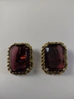 Vintage Clip Earring Markes HASKELL Gold Tone