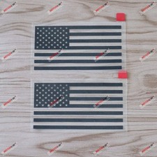 2X Black 4'' American Flag USA Decal Sticker die-Cut no Background Car Viny