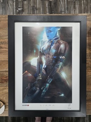 Mass Effect 2 Liara #238/500 Lithograph 18''x24'' Bioware Framed