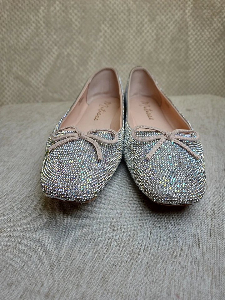 Pisos de ballet MATISSE Roxy adornados con diamantes de imitación cuadrados Puntera Talla 9 $38. Poco uso Foto 3 de 4