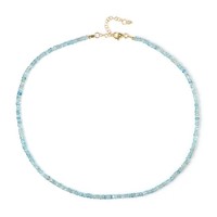 Cavill Halskette Damen 925 Silber Vergoldet 72,3Ct Zirkon Blaue Perlen