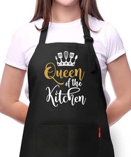 Funny Aprons for Women - Cute Kitchen Aprons with 2 Pockets for Cooking Bakin...