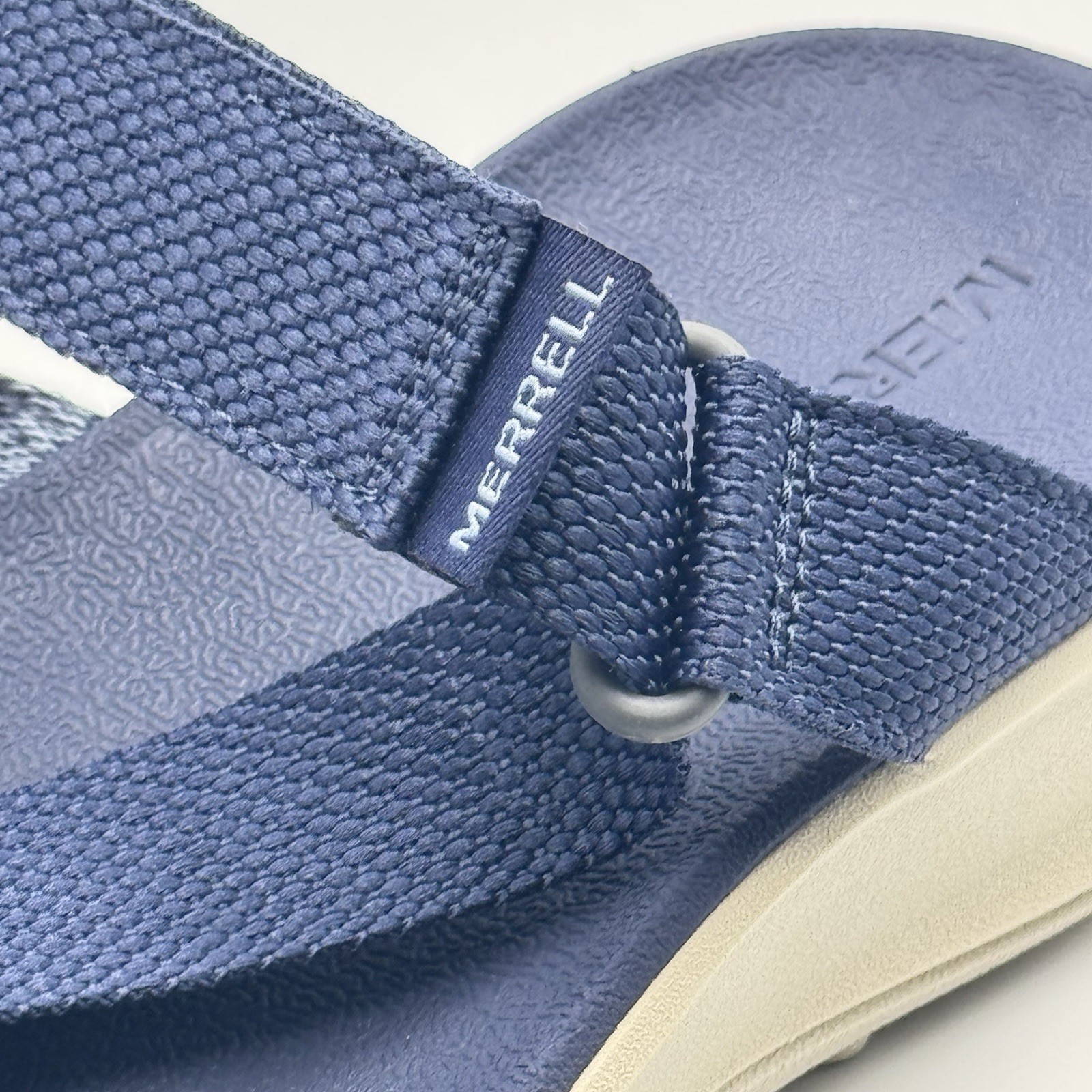 Merrell District 4 Post Mendi sandali mare donna 8 blu navy punta aperta nuovi senza etichette